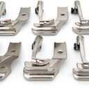 CKPSMS brand-6SET piping walking feet Compatible with/Replacement for CONSEWBrand 206RB 225 226R JUKI brand LU-562/563/1508 Single needle walking foot industrial machine(S32 1/8+3/16+1/4+5/16+3/8+1/2)