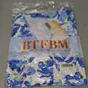BTFBM Women Summer Dresses Casual Sleeveless Floral Maxi Dresses (Blue, XXL)