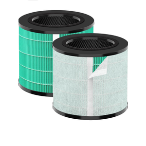 Replacement Filter Compatible with MK08W MK09W Air Purifier, True HEPA H13 4-Stage Filtration Activated Carbon 2-in-1, 2-Pack