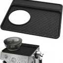 Espresso Machine Tamping Mat Accessories Compatible with Breville 870/880, Espresso Tamper Mat, Food Grade Silicone Non-Slip, Waterproof Heat Resistan (Black)