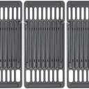PCBZ0B (3-Pack) 8 inch wide Adjustable Cast Iron Cooking Grate Replacement for BBQ Grills Gas Eletric Grills, Universal Cooking Grids Extend from 14" up to 20" L