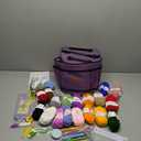 Katech Crochet Kit for Beginners, Beginner Crochet Kit for Adults-Crochet Kits Includes Crochet Hooks Knitting Bag Crochet Yarn for Crocheting Instruction Knitting Kit Crochet Supplies Gift (purple)