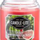 Candle-Lite Everyday Scented Juicy Watermelon Slice Single-Wick Jar Candle, 18 oz, Red