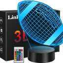 Linkax Football Gifts for Teens Boys Girls, Rugby 3D Illusion Night Light Christmas Gifts for 6 7 8 9 10 11 12 13 Year Old Birthday Presents Room Decor