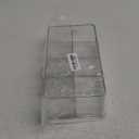 Isaac Jacobs Divided Clear Plastic Organizer (10.88" x 6.63" x 3.75") w/Hinged Lid & Removable Dividers, Stackable Box for Tea Bags, Office Supplies, Cosmetics, BPA-Free, Food Safe Pantry Container