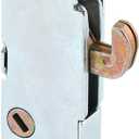 Prime-Line E 2014 Mortise Lock - Adjustable, Spring-Loaded Hook Latch Projection for Sliding Patio Doors Constructed of Wood, Aluminum and Vinyl, 3-11/16 In., 45 Keyway, Round Face (Single Pack)