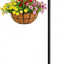 46 Inch Outdoor Rustproof Shepherd Hook, Metal Garden Hanging Hook for Bird Feeders, Plant Baskets, Lanterns, Wind Chimes, Yard Patio Lawn Decor 1 Pack