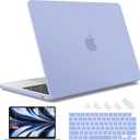 May Chen Case for MacBook Air 13/13.6-inch (M5/M4/M3/M2, 2022-2026 Models A3449 A3240 A3113 A2681), Lightweight | Closes Seamlessly | Ideal for Work Hard Shell Case, Airy Blue A+