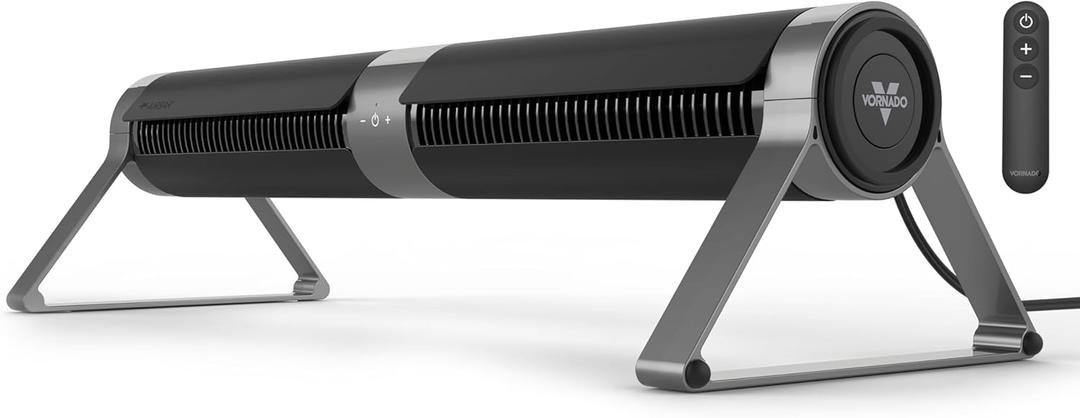 Vornado Airbar 6 | 44" Tower Fan and Horizontal Air Circulator with Remote Control, 3 Speed Settings | Black