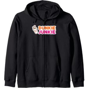 Dunkie Junkie Coffee Lover's GIft Zip Hoodie