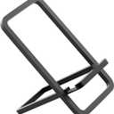 Easy Carry Aluminum Mobile Stand Strong Not Slip Base Smartphone Bracket Suitable for Desk Bed Car Entertainment Use Bed Phone Holder (Black)