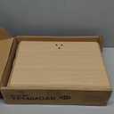 Rfiver Rolling TV Stand for 32 to 55 60 Inch TVs up to 88lbs, Height Adjustable Mobile TV Stand with Wood Base, Space-Saving Design Tall TV Cart Floor Stands for Living Room, Bedroom, Corner (White)