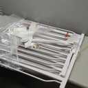 29-53" Baby Gate for Stairs, Baby Safety Essentials, Auto Close Gate for Doorways, Easy Install Pressure Mounted Dog Gate Indoor, Pet Gates for Dogs, White