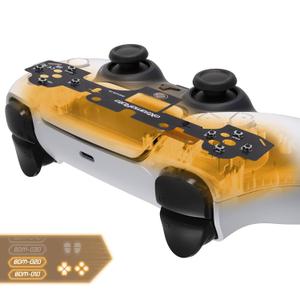 EXtremeRate Face Clicky Kit V3 for PS5 Controller BDM-010 BDM-020 Face Buttons, Custom Hard Silicone Tactile Switch Dpad Action Buttons Mouse Click Kit for PS5 Controller BDM 010 020 - NO Controller