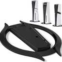 PlayVital Vertical Stand for ps5/Slim/Pro/Standard Console Disc & Digital, Space-Saving Holder Base Accessories for ps5/Pro/Slim with Anti-Slip Pads, Enhanced Stability - Black