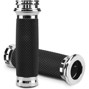 1 Inch/25mm Handlebar Grips Motorcycle Throttle Grip Universal for Harley Davidson Dyna Sportster 883 1200 Road King Electra Glide Softail Touring