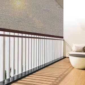 3' x 10' Khaki Patio Privacy Screen Shade Cloth Outdoor Apartment Patio Shade Screen Balcony Covers with Grommets UV Protection for Outdoor Backyard Garden Porch