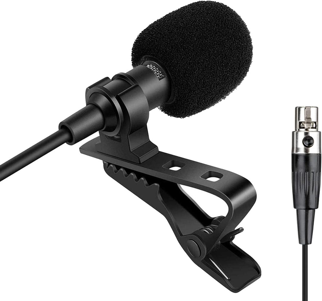Lavalier Microphone Lapel Microphone Compatible with Shure Wireless Transmitter - Unidirectional Condenser Mic - Mini XLR TA4F Plug