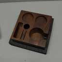 58mm Tamper Station V3 Walnut Portafilter Holder Compact Espresso Organizer with Multi Accessory Storage Espresso Machine Accessories for Coffee Bar