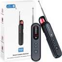 Anti-Spy Hidden Camera Detector 6-in-1, GPS Tracker & Bug Detector, RF Signal Scanner, Rechargeable Privacy Protector for Travel, Hotel, Home, Office & Car (Black)