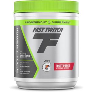 Fast Twitch, Caffeinated Pre-Workout Supplement Mix, Fruit Punch, 1.01lb (Pack of 1) Cannister (Packaging May Vary) (EXP 07/20/25)