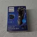 Philips Norelco Shaver 3900 Series, Wet and Dry Electric Shaver, P-Cap, Travel Pouch, Charging Stand, Storm Blue, Model S3341/92 (Silver New)