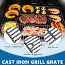 SafBbcue Grill Parts Kit for Nexgrill 720-0925P 720-0925 Replacement Parts 4 Burner, Grill Grates for Nexgrill 5 Burner 720-0925 Cast Iron, Porcelain Steel Grill Heat Plates for Nexgrill 720-0925P