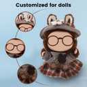 3 x Doll Clothes for 17cm Accessories Set with Glasses Butterfly Clip Pink Clothe la Boo-Boo for Clothe No Doll Included (Brown, One Size)