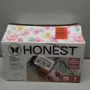 The Honest Company Comfort Dry Disposable Daytime Diapers for Sensitive Skin, Hypoallergenic, Rose Blossom + Tutu Cute, Club Box Size 1 (814 lbs), 78 Count