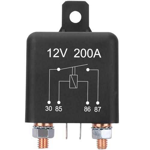 Weasch 12V 200A 4 Pin SPST Continuous Duty Car Battery Control Relay