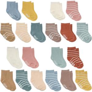 Little Me unisex baby Muted Colors 20 Pack Socks, Multi, 0-24 Months US