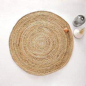 100% Hand Woven Jute Area Rug Natural Color MC177 (3'SQ, Natural)