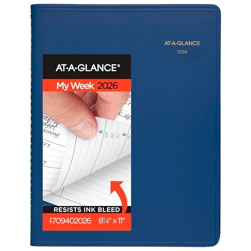 AT-A-GLANCE 2026 Appointment Book Planner, Weekly, 8-1/4" x 11", Large, Blue (709402026)