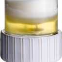 Candle Warmers ETC 2-in-1 Candle and Fragrance Warmer for Warming Scented Candles or Wax Melts and Tarts with to Freshen Room, Ceramic and Wood