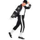 Morph Popstar Costume 80s Men’s Costume 90s Retro Outfit Halloween Dress Up Party Wear, XL