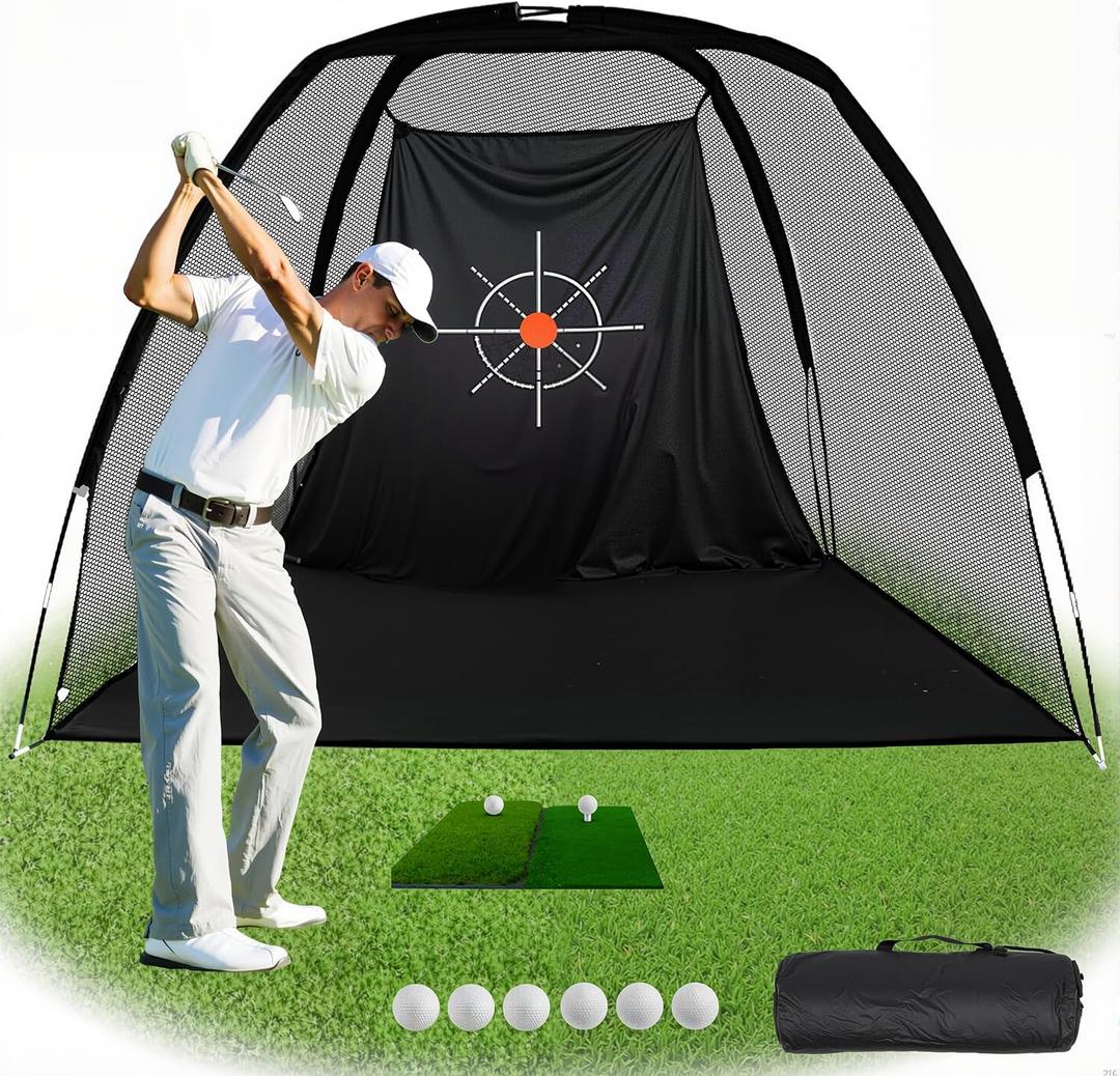 Gagalileo Golf Net: Training for Teens Beginners with Target Portable Indoor Outdoor Hitting Practice (8X6FT)