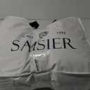 White Goose Feather Down Comforter Queen Size, Premium All Season Duvet Insert, 750 Fill Power 1200TC Cotton Blend Fabric Hotel Style Bedding Comforter, 42 Oz Lightweight (90x90,White)