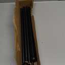 No Drill Curtain Rod for Windows 25 to 86 Inch - 2.0 Dual-Fix Adhesive & Invisible Nail, 5/8" Adjustable Black Curtain Rod No Drilling, Renter Friendly for Apartments & Dorms