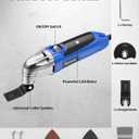 AVID POWER Oscillating Tool, 22000 OPM Electric Oscillating Multi Tool with 3Oscillation Angle, Cutting, Sanding, Grinding, Scraping, 11 Accessories & Universal Interface-Blue
