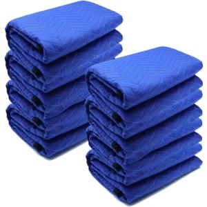8 Pack Moving Blankets 40x72in Heavy Duty Padded Packing Blankets for Moving Shipping Protecting Furniture Professional Quilted Furniture Blankets for Moving Supplies