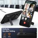 Strong Magnetic for Samsung Galaxy S25 Case with Screen Protector + Lens Protector, Fit for MagSafe,Mil-Grade Drop Protection, Seamless Stand, Translucent Black