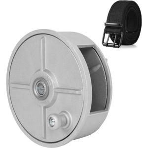 Dreamoon Lightweight Tie Wire Reel with Work Belt, 6.29 Aluminum Coil Holder Wheel, Rewindable Dispenser, Compatible 12-18 Gauge Wires, for Left or Right-Handed Operation