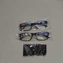 Gaoye +1.75 2-Pack of Reading Glasses - Blue-Light Filter, UV Protection - Readers with Rectangle Frames (Black)
