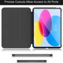 Soke Case for iPad 11th Generation (A16) 11-inch 2025 & 10th Gen 10.9-inch 2022 - [ Auto Wake/Sleep + Slim Trifold Stand], Protective Hard PC Back Cover for Apple iPad 11/10 - Black
