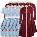 Garment Bags for Hanging Clothes 24'' x 48'' (Set of 12) Coat Covers for Closet Foldable Washable Dress Bags for Hanging Clothes for Long Dress Dance Costumes Suits Gowns Coats