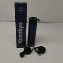 22oz Stainless Steel Bottles with 3 Lids Sport Insulated Water Bottle,Navy Blue