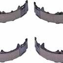 Rear Drum Ceramic Brake Shoes Set Replacement For Toyota Camry Highlander Avalon Lexus ES300 ES350 (S859)