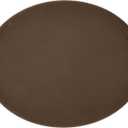 Winco 26" x 22" Brown Oval Fiberglass Glass Tray