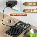 Digital AM FM Weather Band Radio 850mAh Rechargeable Battery | Portable Pocket Radio with Best Reception,Flashlight,LCD Screen, Back Clip,SOS Alarm,Sleep Timer for Jogging,Walking