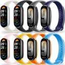 2-8 Pack Replacement Bands for Xiaomi Mi Band 10/9/8, Soft Sporty Straps, Adjustable Breathable Bands, Quick Release